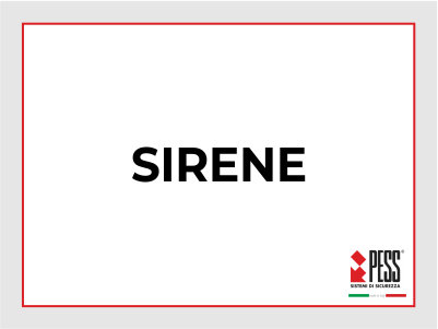 PESS TECHNOLOGIES - Sirene per sistemi di allarme